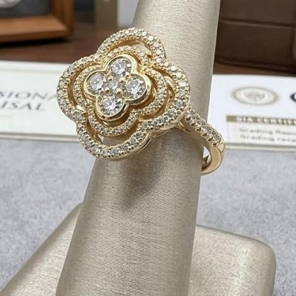 ✨ New 14k Gold Filled Clover Statement Ring - Size 9✨